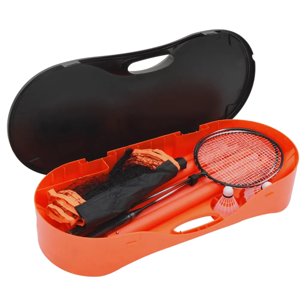 Set da Badminton con 2 Racchette, Rete e Custodia 292x30x152 cm 4016329