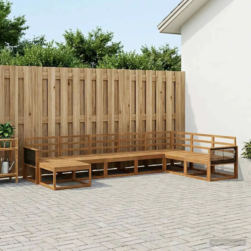 Set di divani da esterno 8 pcs Naturale 3382802
