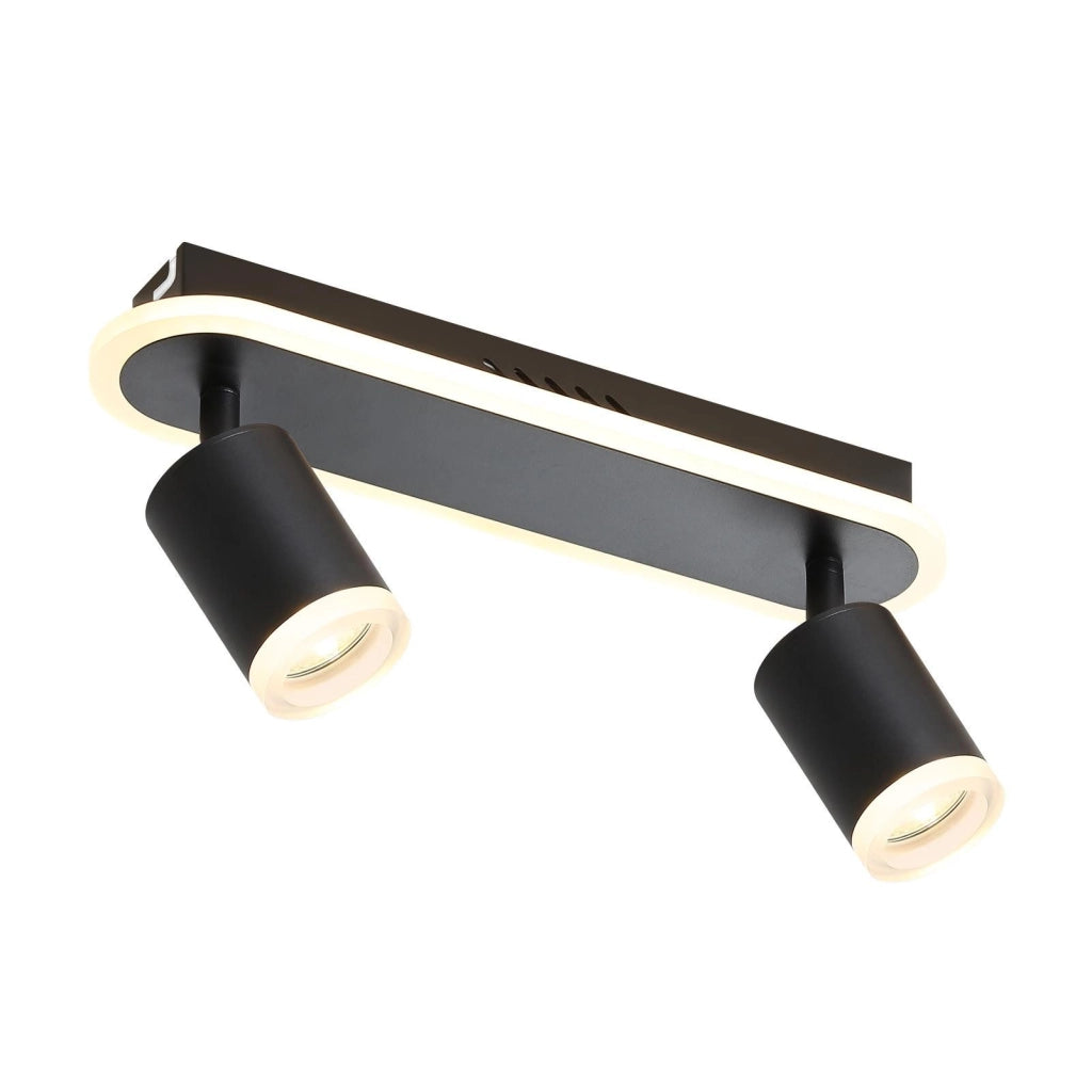 ZMH Faretto da soffitto bianchi 2 fiamme GU10 metallo luce calda per camera letto