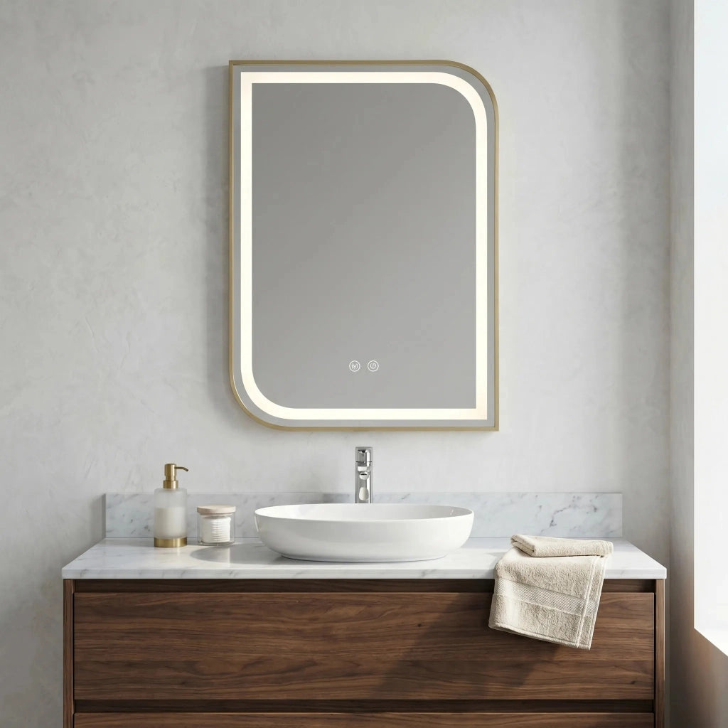 Specchio Led Zone 80x60 Gold