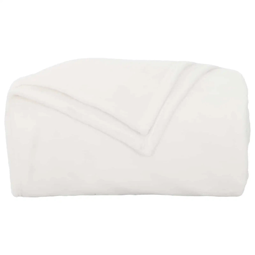 Coperte da Pile 6 pz Bianco 240 x 270 cm Panno