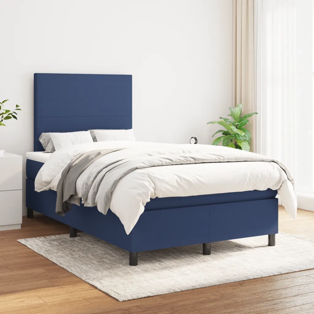 Giroletto a Molle con Materasso Blu 120x190 cm in Tessuto 3269873