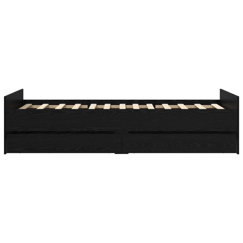 Telaio del letto con storage Rovere Nero 80 x 200 cm 3429627