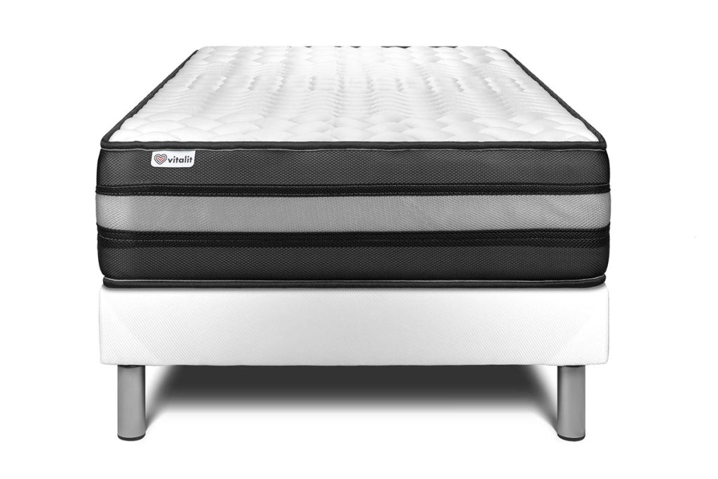 Letto con materasso VITAL POWER ZEN 120 x 190 cm Rete kit Bianco