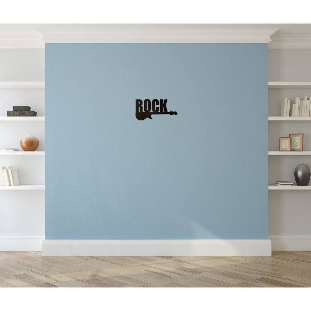 Homemania Decorazione da Parete Parole 50x25 cm in Acciaio Nero 439249