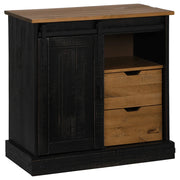Credenza | Madia | Buffet da pranzo | Armadio da pranzo HALDEN con Anta Scorrevole 80x40x80 cm Legno Massello