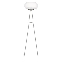 Piantana Contemporanea Optica Acciaio Nichel Satinato 2 Luci E27