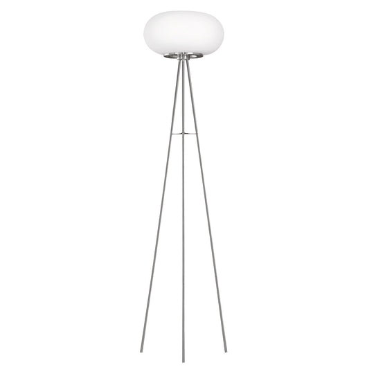 Piantana Contemporanea Optica Acciaio Nichel Satinato 2 Luci E27