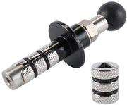 Sostegno per Sterzo Nero - Adatto per Orefice 12-25,4 mm - Minimo di 38 mm di Profondità della Canna - Incluso 1 x Pedale per Sterzo - Supporto per Motore
