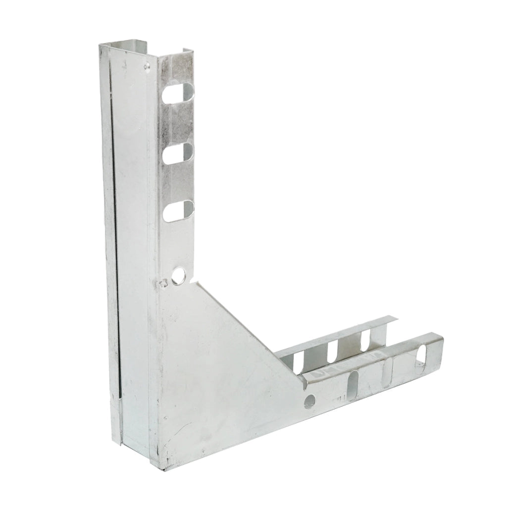 Gomito verticale a 90 gradi per grondaia in acciaio zincato 25x50mm