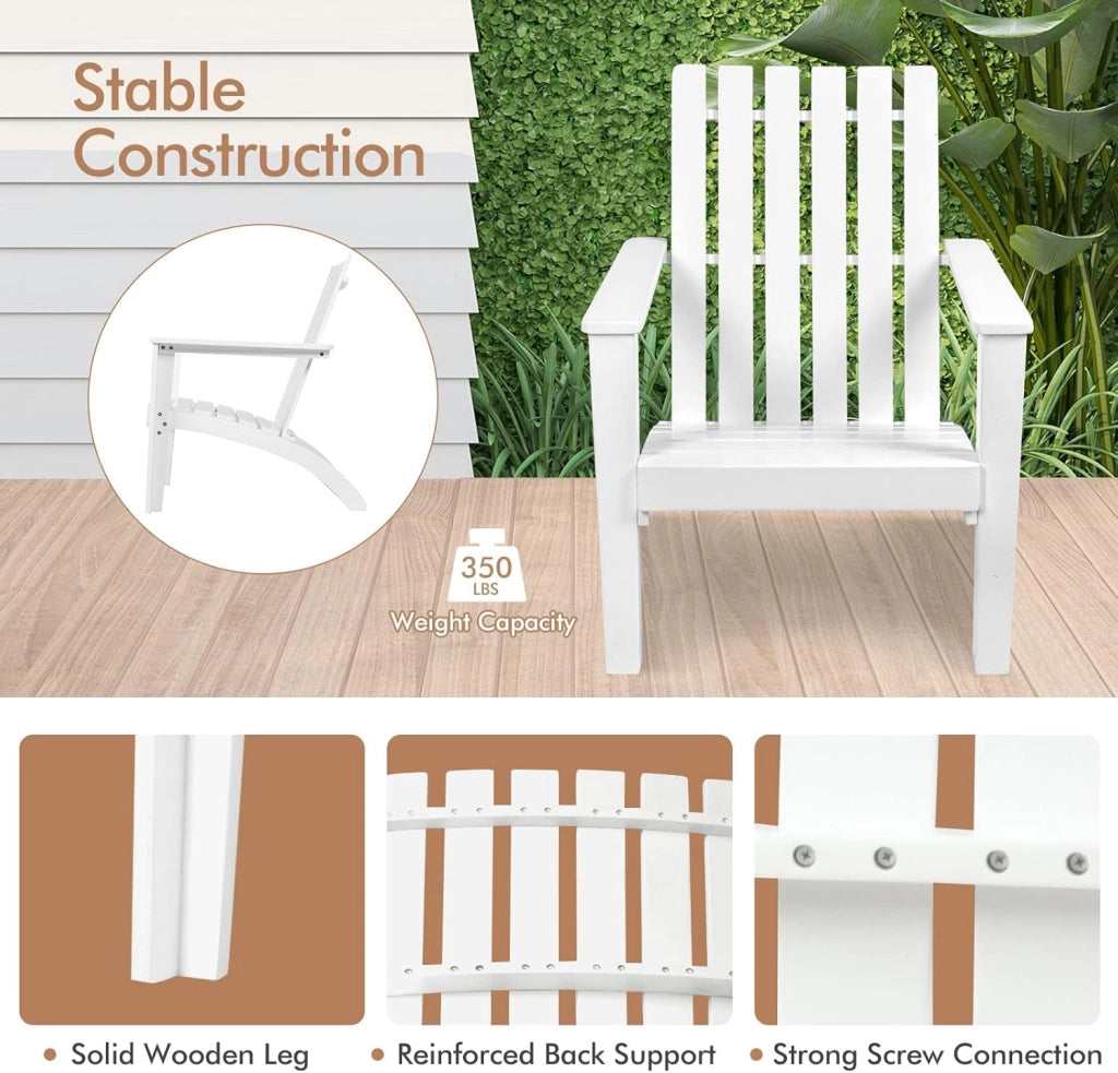 Sedia Adirondack da giardino esterno, poltrona Adirondack in legno di acacia, sedia esterna terrazza carico 160 kg, per giardino, balcone, piscina (nero)