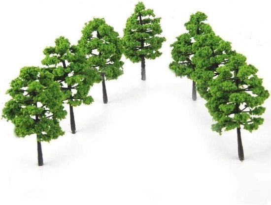Bacchini Plus - 30 Pezzi di Alberi di Modello Verde per Paesaggio DIY - Decorazione di Tavola di Sabbia - Accessori di Architettura