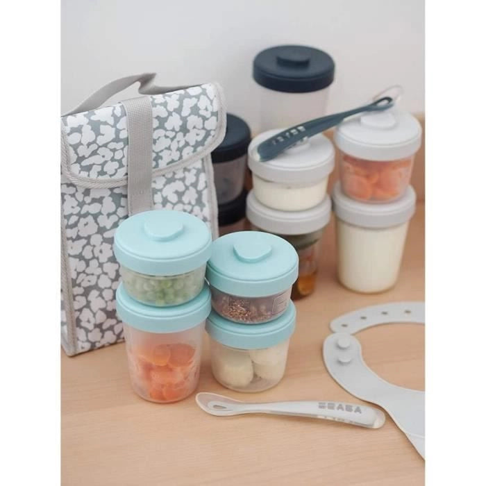 BEABA Set 2nd age 8 porzioni clip - (4x150ml + 4x250ml)