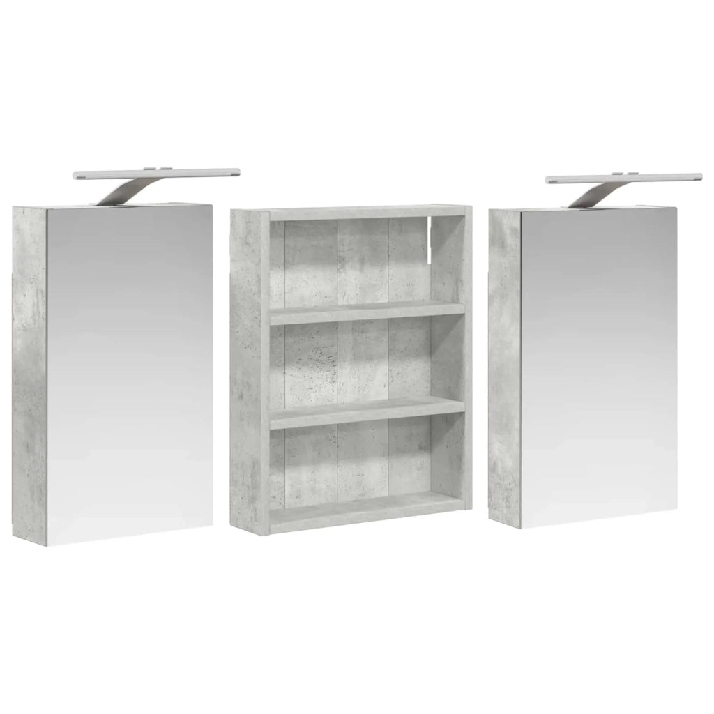 Set di Armadi da Bagno con lo scaffale 3 pcs 100 x 10,5 x 50 cm
