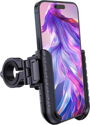 Sostegno da 360 gradi girevole per smartphone per moto - manubrio per scooter - sblocca rapido - compatibilità schermo 47-65 pollici