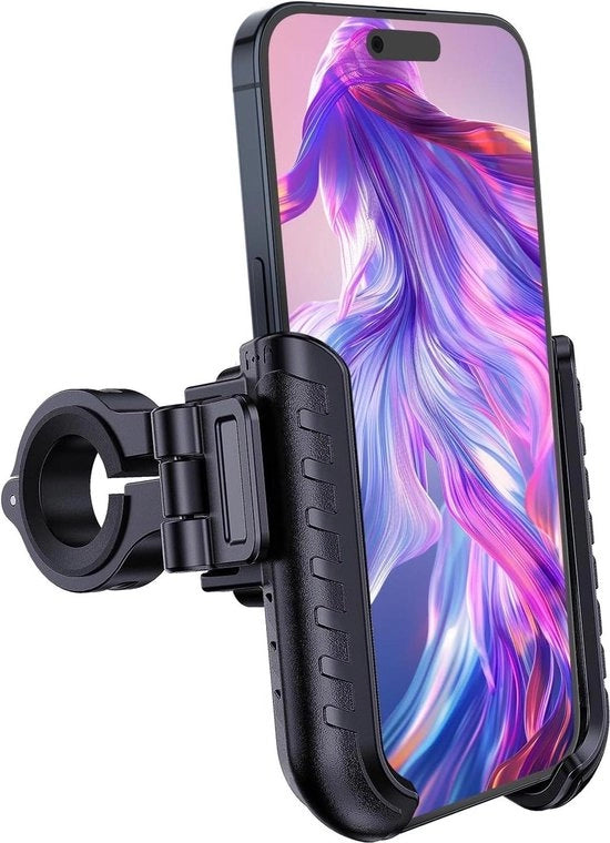 Sostegno da 360 gradi girevole per smartphone per moto - manubrio per scooter - sblocca rapido - compatibilità schermo 47-65 pollici