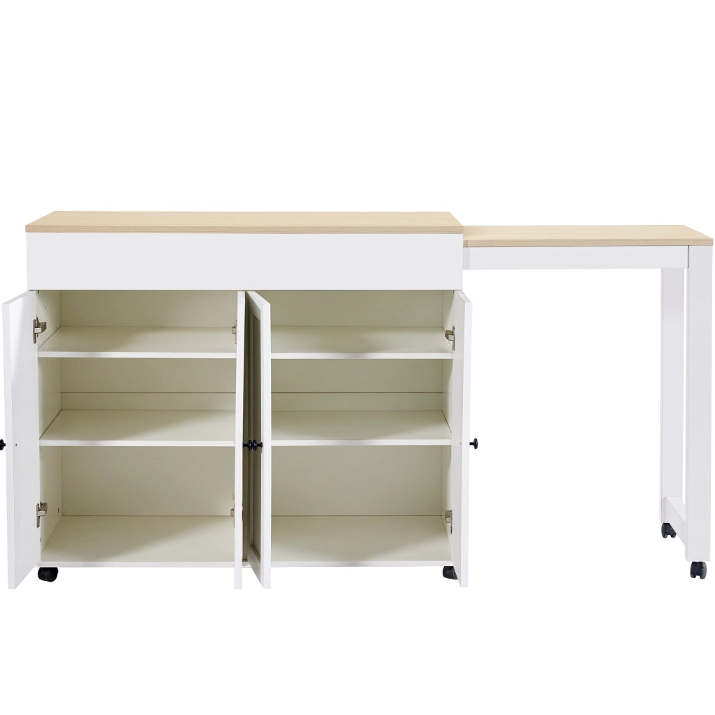 TAVOLO BAR Allungabile 117-180x50x94,6 cm Bianco MDF