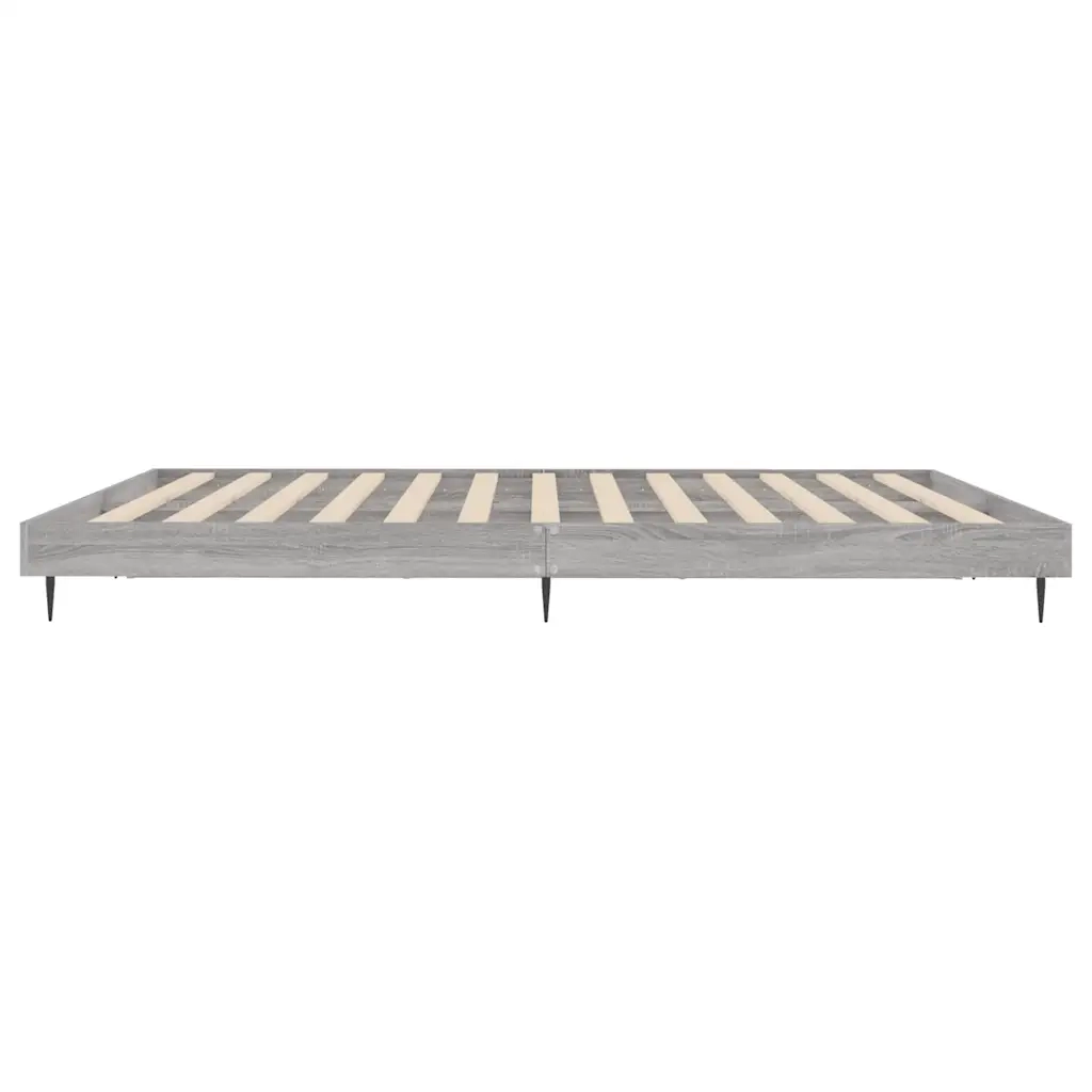 Giroletto-Struttura Letto Grigio Sonoma 200x200 cm in Legno Multistrato 546916