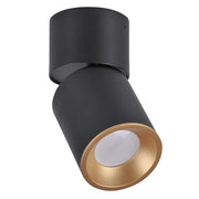Faretto plafone orientabile GU10 nero-oro Astra Polux 314048