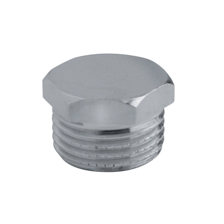 TAPPO MASCHIO ESAGONALE OTTONE CROMATO- 1/8- RINAL- pezzi 1