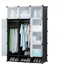 Armadio Componibile e Pieghevole Nero 165x110x35 cm