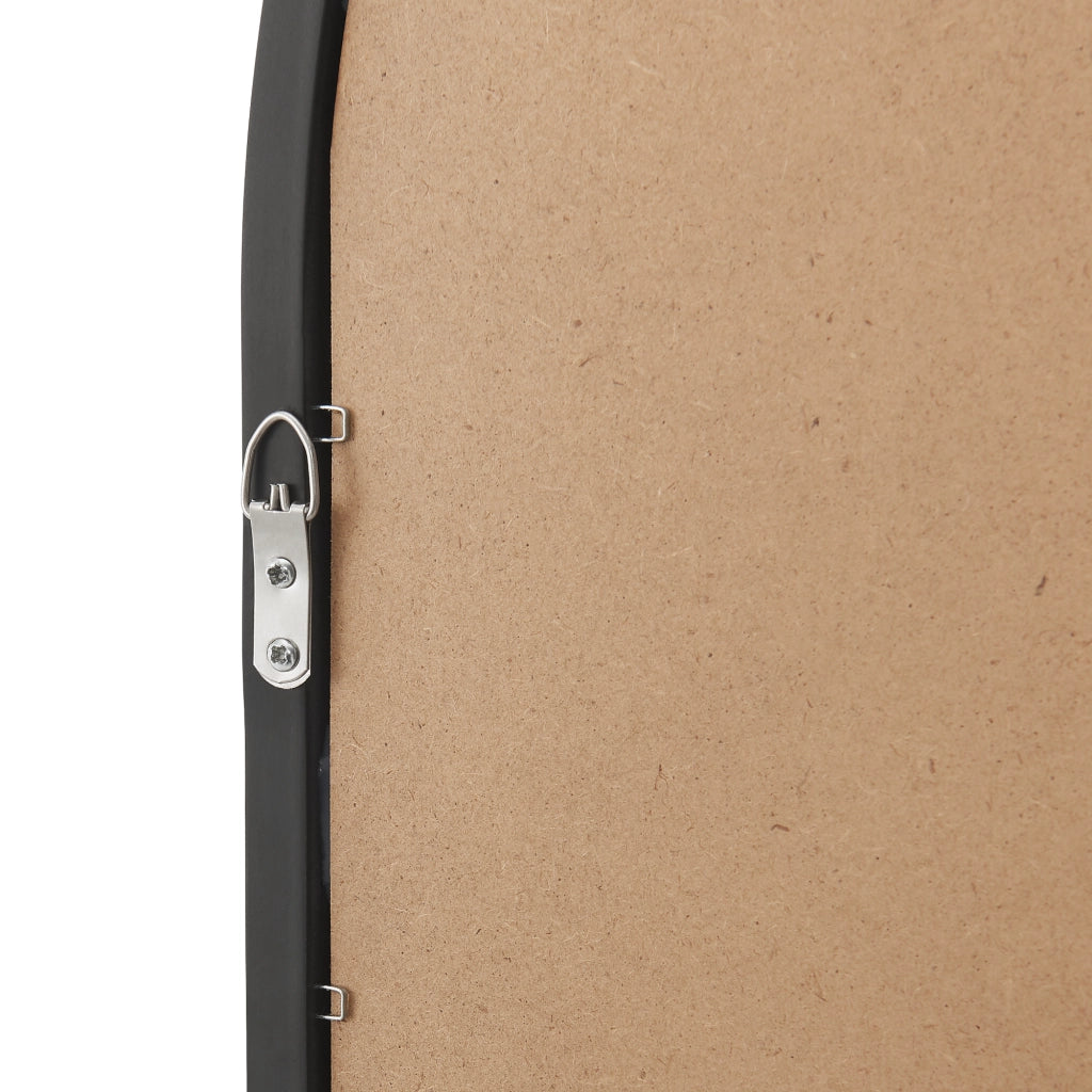 Specchio da Parete Villalago Forma Arcuata 80 x 60 cm Nero [en.casa]