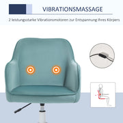 SEDIA DA UFFICIO GIREVOLE CON MASSAGGIO 57x70x78-86 cm VERDE