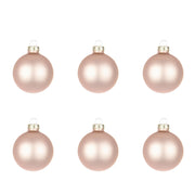 Palline di Natale in Vetro Rosa Opaco Addobbi Albero Diametro: 60 mm