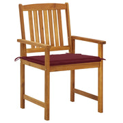 Sedie da Giardino con Cuscini 8 pz in Legno Massello di Acacia 3078175