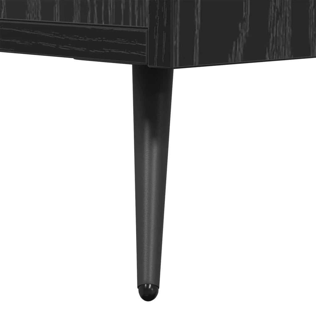 Mobile TV Rovere nero 150 x 30 x 50 cm Legno multistrato 879591