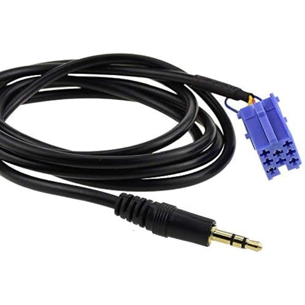 Trade Shop - Cavo Aux Per Auto Fiat 500 Evo Alfa Lancia Autoradio Mini Iso Jack Maschio 3.5mm -