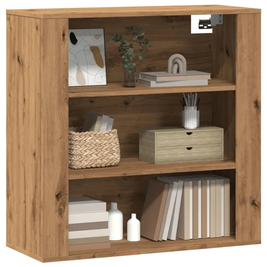 Armadietto a Muro | Mobile a Parete Rovere Artigianale 80x33x80cm Legno Multistrato