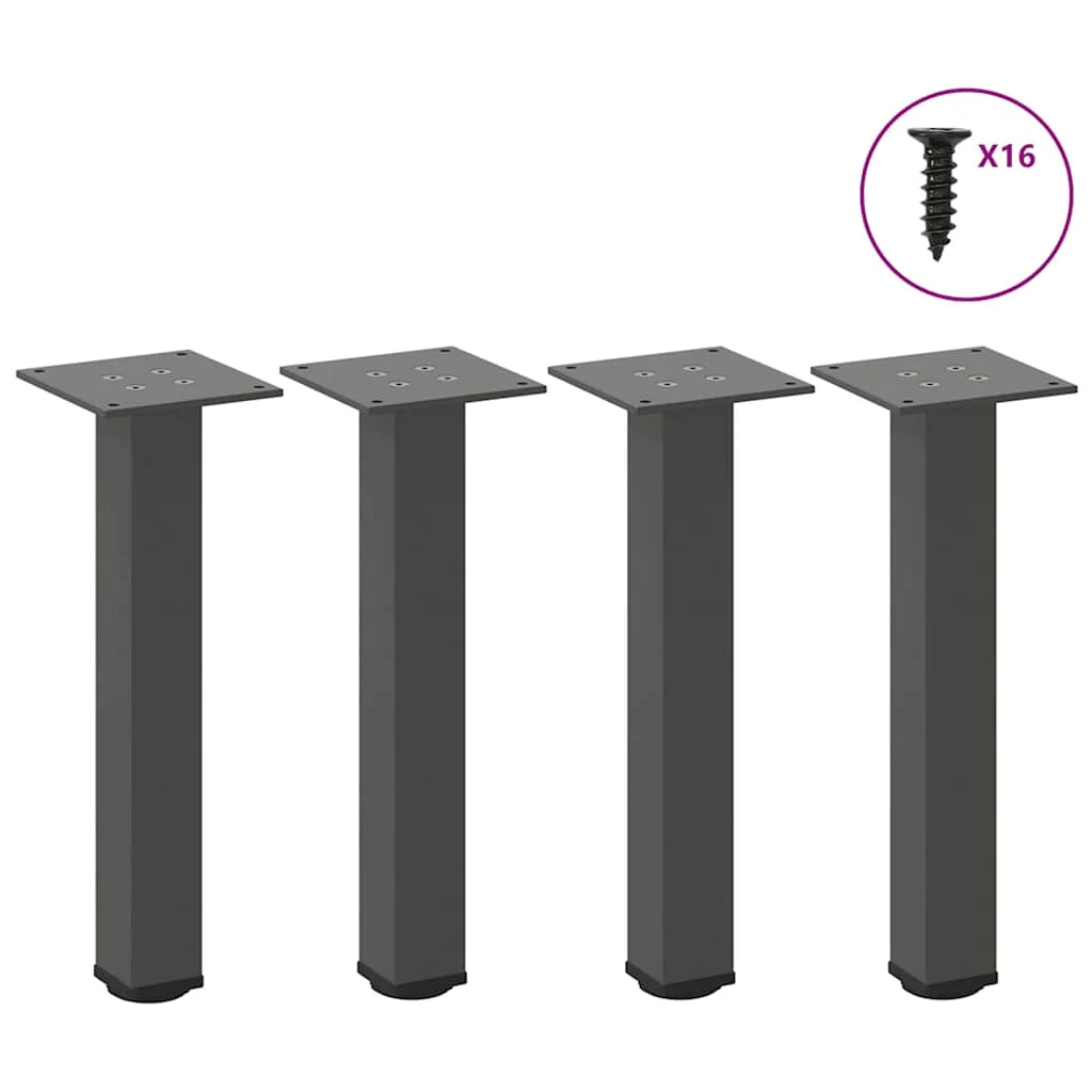 Set di 4 gambe moderne regolabili per tavolino da caffè 30 x 32 cm in acciaio antracite 02_0056748