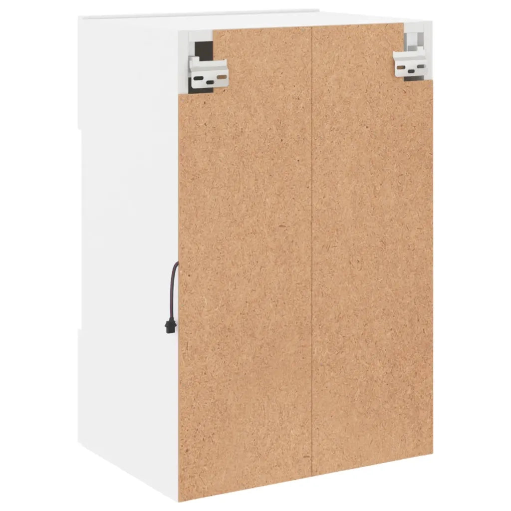 Mobile TV a Parete con Luci LED Bianco 40x30x60,5 cm 837078