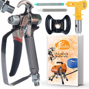 Pistola a Spruzzo Rosfix TurboJet TJ1 Set – Qualità Professionale, Ergonomico, Compatibile con Graco, Wagner, Titan