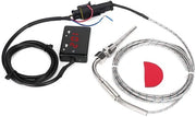 Sensore di temperatura di scarico digitale con display - NPT 1/8in - Termometro 0-1000°C - 12V DC - Regolazione universale - Alta precisione