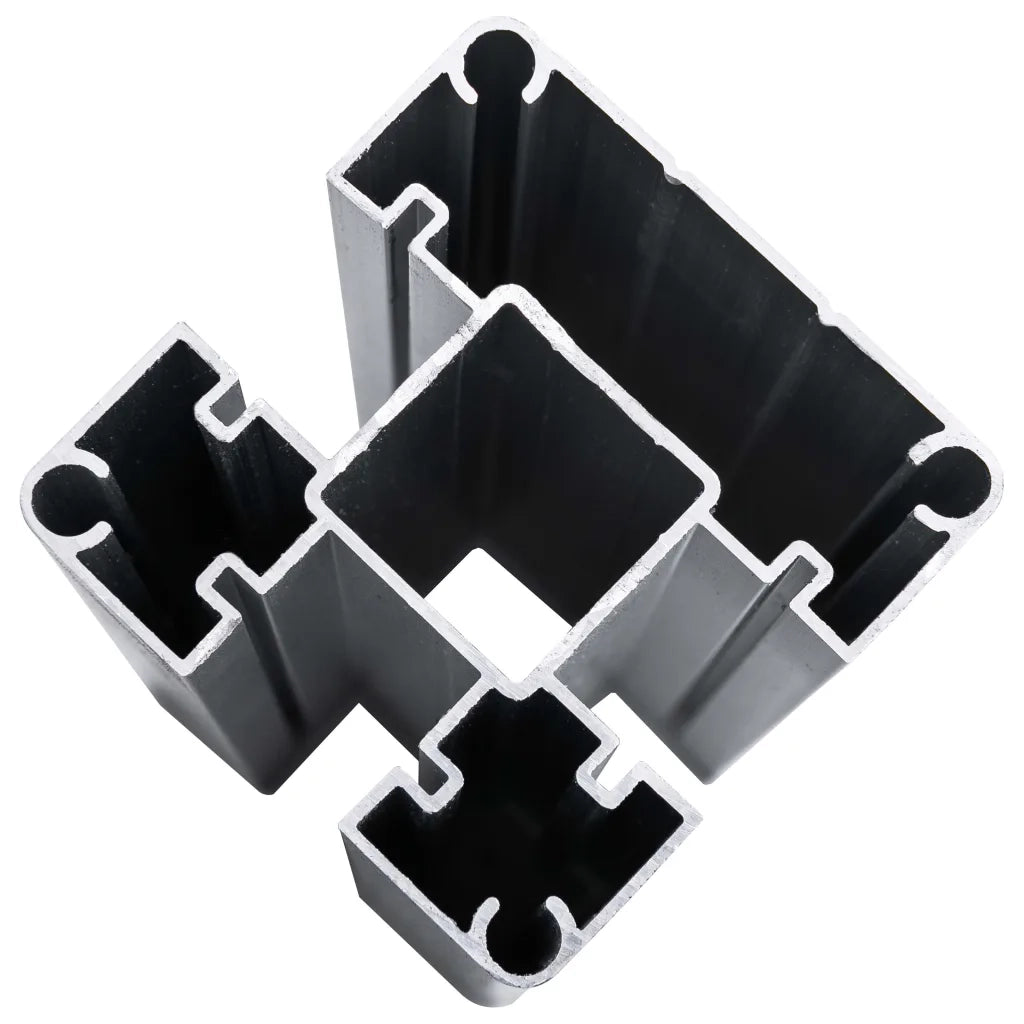 Set Pannelli di Recinzione in WPC 526x105 cm Nero   cod mxl 18219