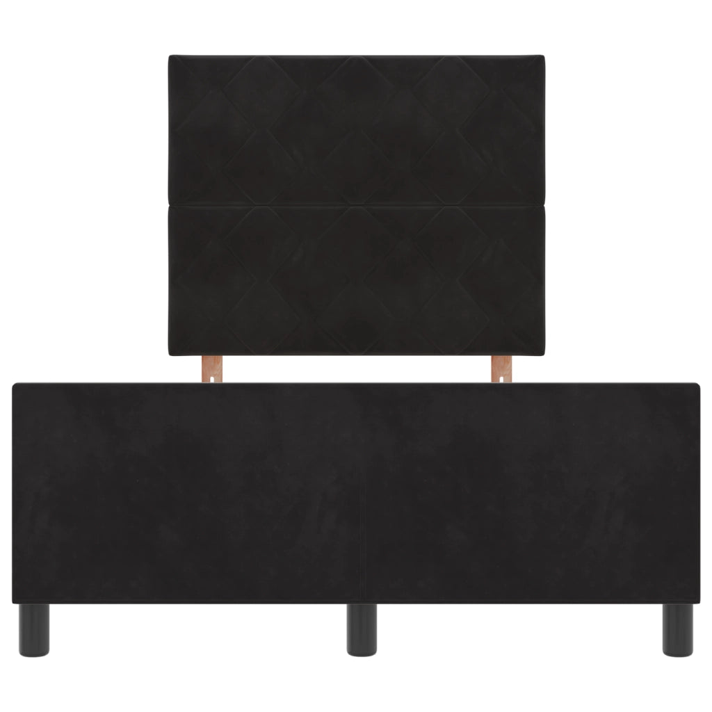 Struttura del letto in velluto nero  120x200 cm