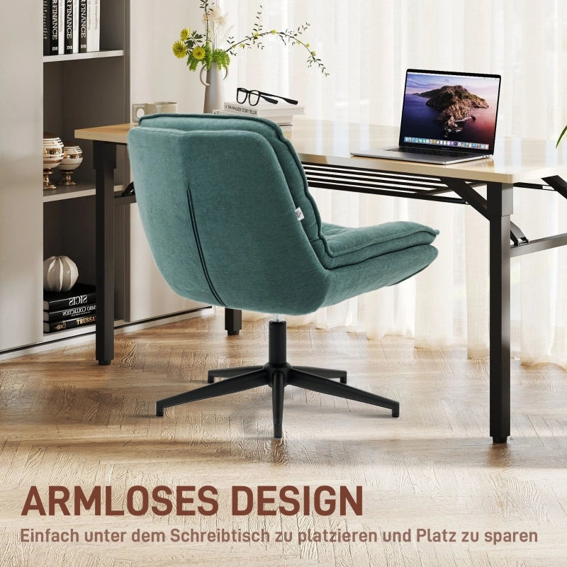 SEDIA Ufficio girevole senza braccioli 65,5x76x80 cm Verde scuro