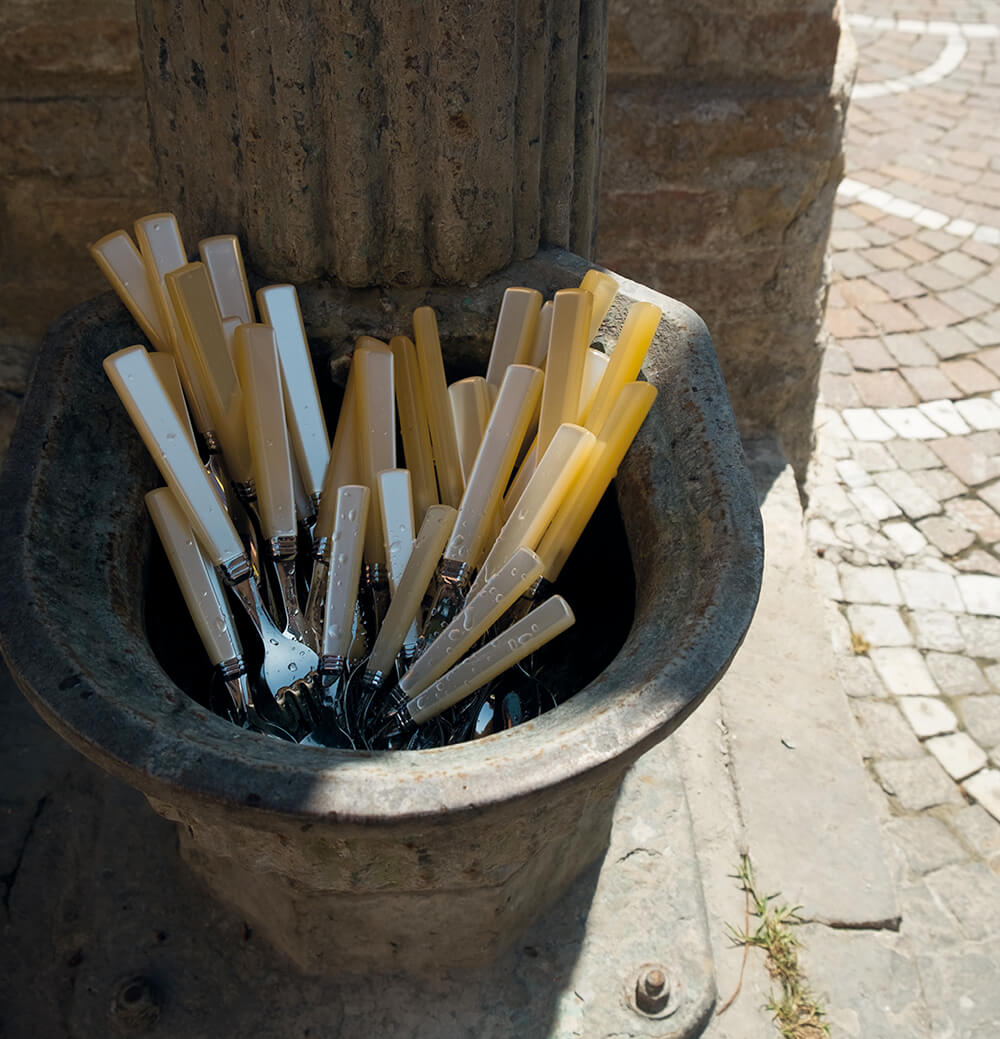 Servizio Set di Posate 24 Pezzi in Acciaio Inox Rivadossi Sandro Zara Avorio