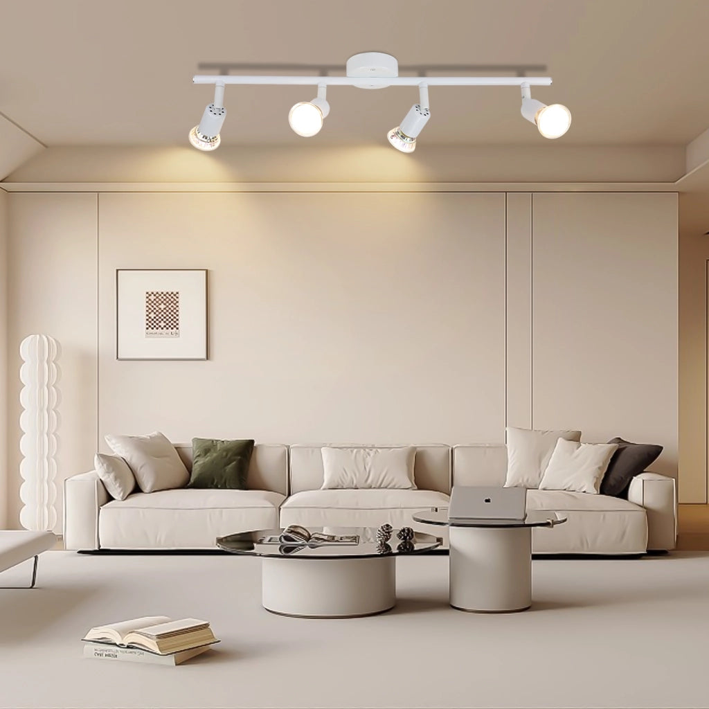 ZMH Faretto da soffitto 4 fiamme GU10 moderni per corridoio con lampadine incluse