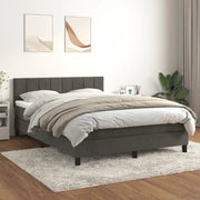 Giroletto a Molle con Materasso Grigio Scuro 140x200 cm Vellutocod mxl 75657