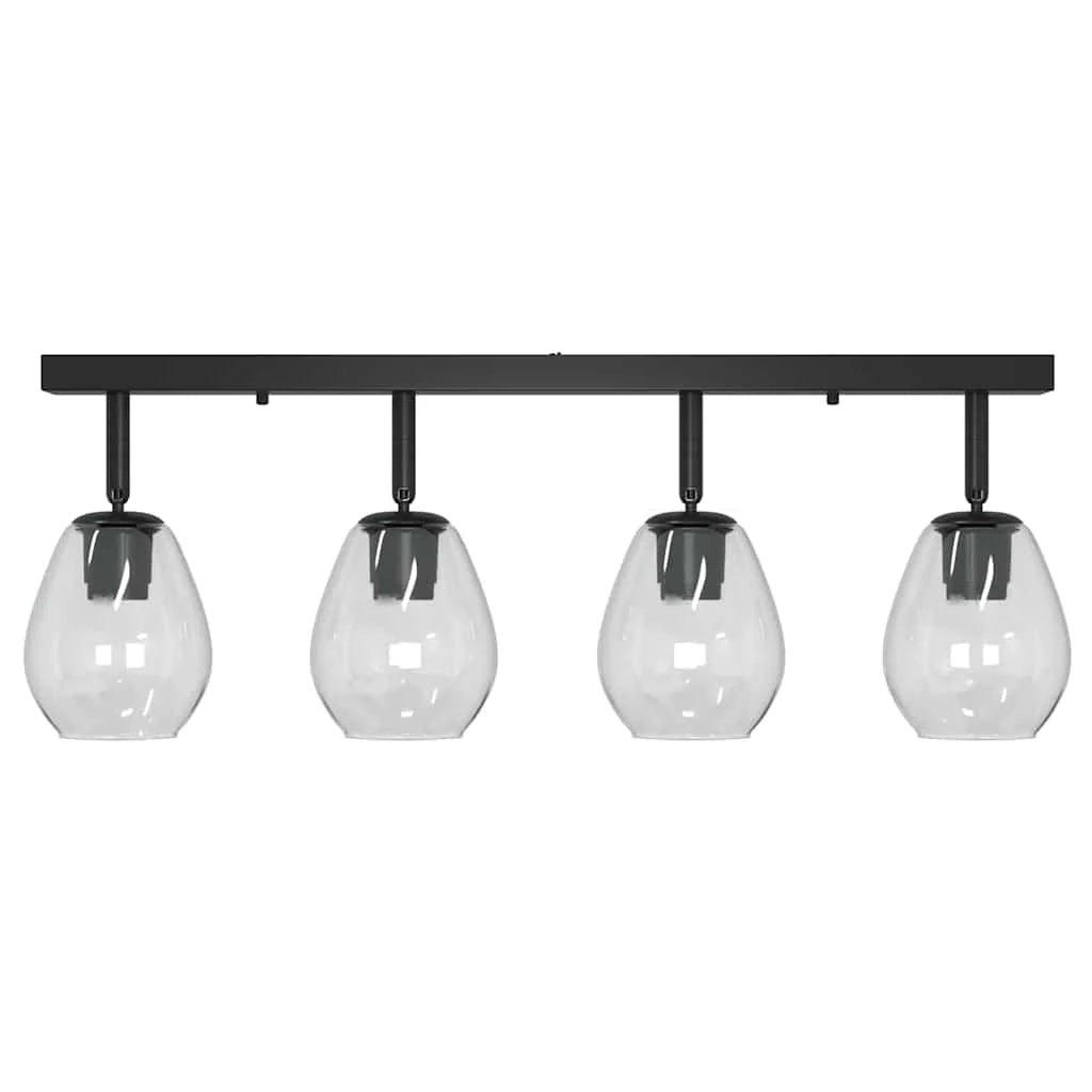 Faretto da soffitto moderno orientabile per interni atmosfera accogliente 73,5 x 13 x 26 cm vetro nero 02_0058436