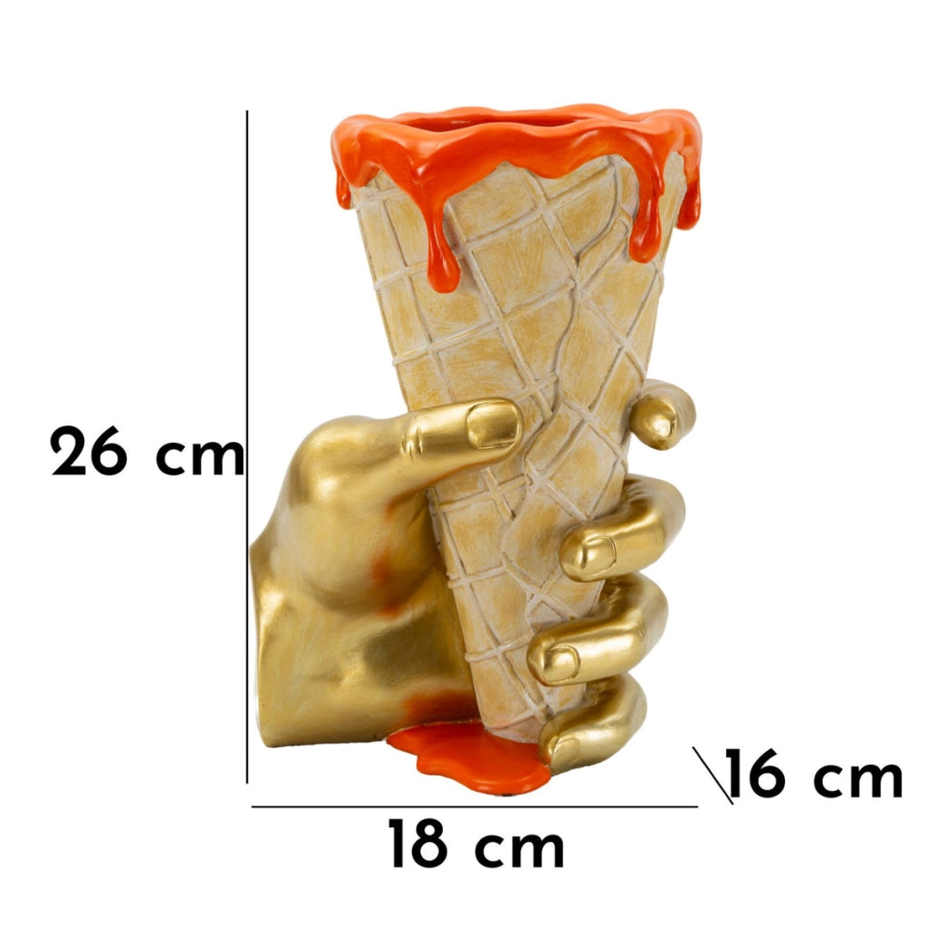 Scultura Gelato, Multicolore, Poliresina, 18x16x26 cm