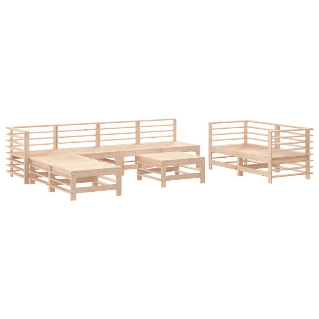 Set Salotto da Giardino 9 pz in Legno Massello di Pino 3186298
