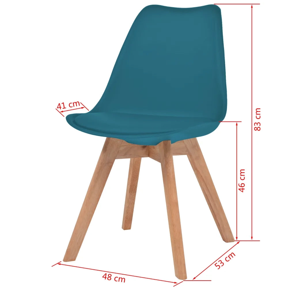 Sedie da Pranzo 6 pz Turchese in Plastica cod mxl 6126