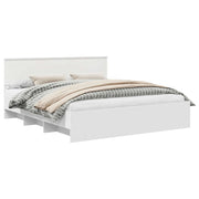 Letto matrimoniale | Letto per adulti | Struttura del letto Bianco 200 x 200 cm Legno multistrato