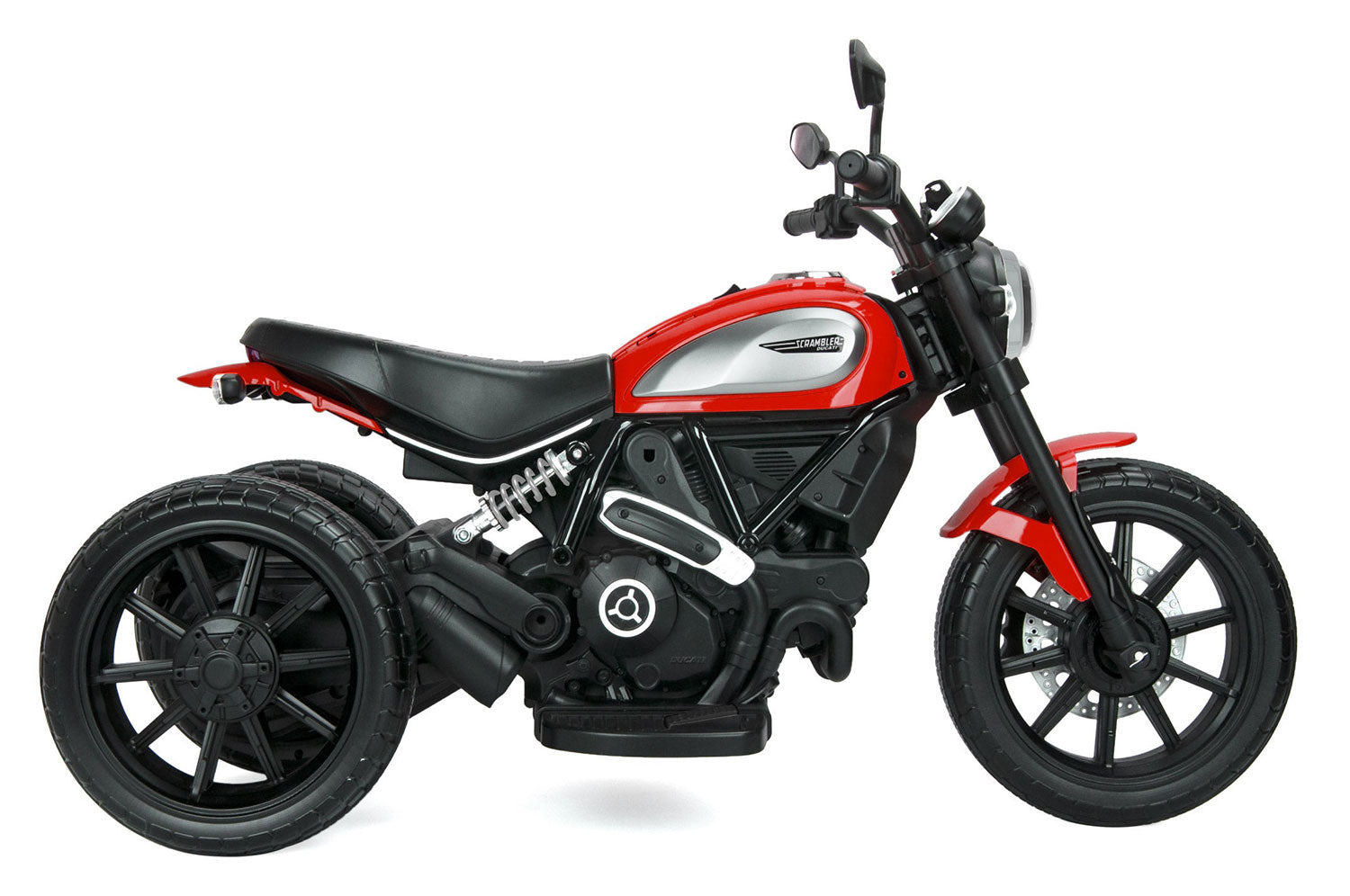 Moto Elettrica per Bambini Licenza Ufficiale Ducati Scrambler 12V 3,5Ah Rosso