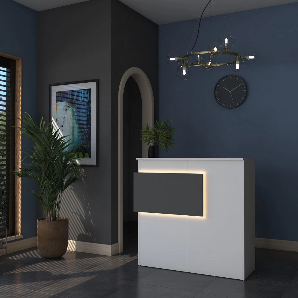 Tavolo da ricevimento in legno "Mona" - 110 x 40 x 110 cm - Bianco
