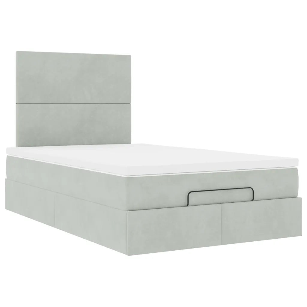Struttura Letto Pouf con Materassi 120x190 cm Velluto 3313385